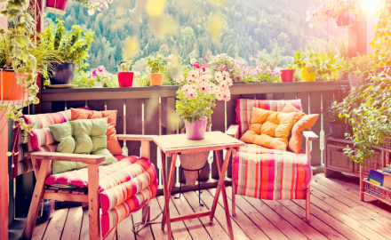 Балкон загородного дома